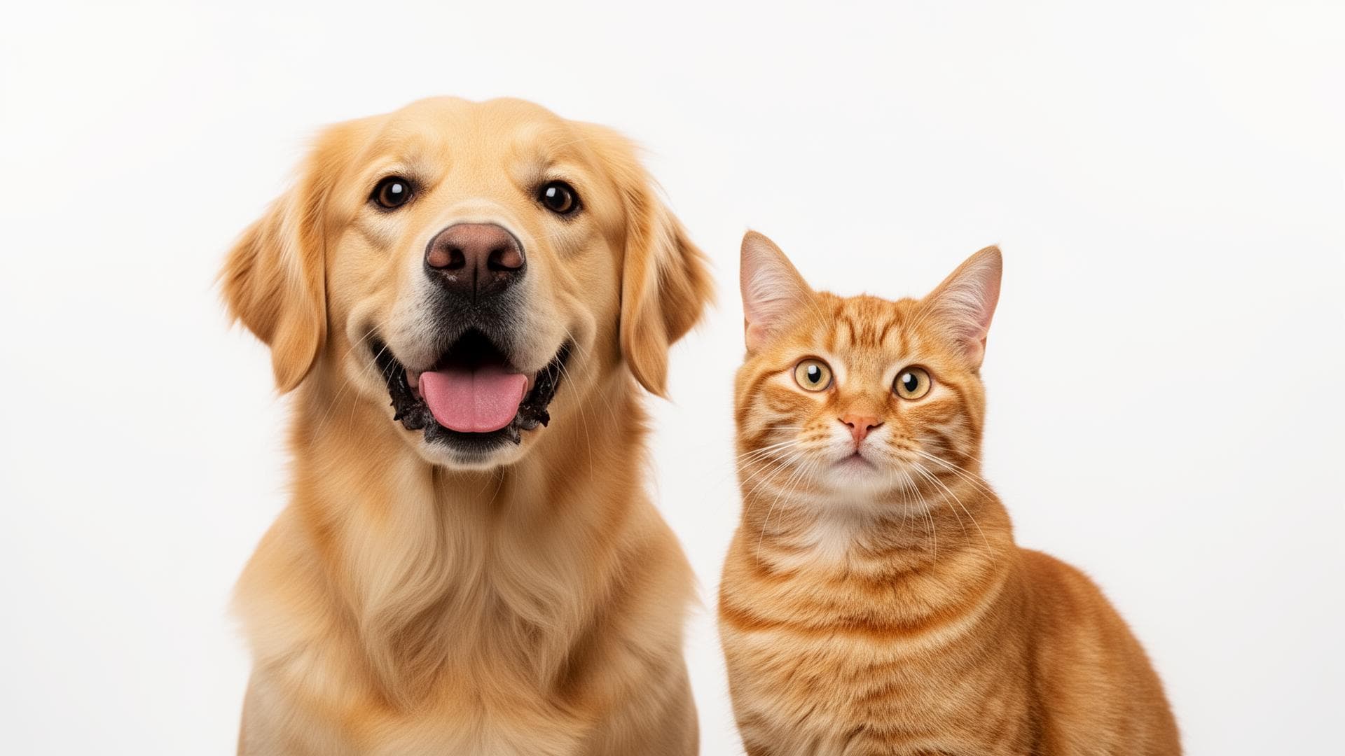 Chien et chat heureux